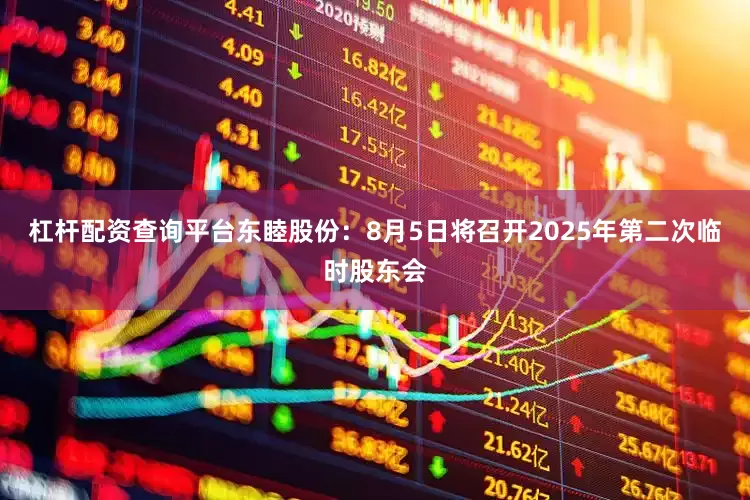 杠杆配资查询平台东睦股份：8月5日将召开2025年第二次临时股东会