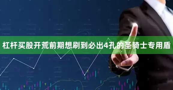 杠杆买股开荒前期想刷到必出4孔的圣骑士专用盾